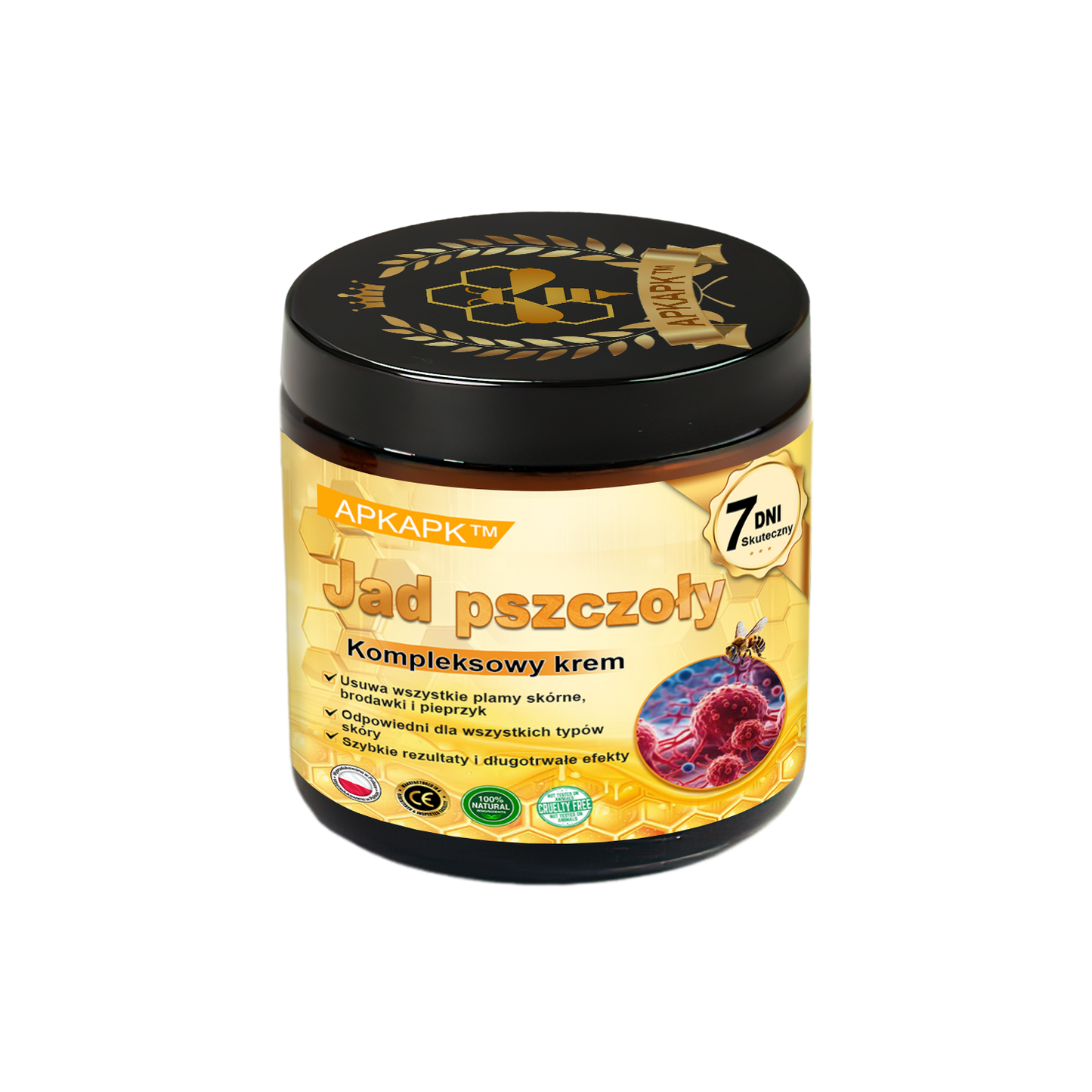 ΑPΚΑPK™ Jad Pszczoły Kompleksowy Krem🥇pomaga w leczeniu problemów skórnych, takich jak: zmarszczki, blizny, plamy pigmentacyjne, rozstępy, trądzik, łuszczyca, egzema, zmiany skórne, podrażnienia, stany zapalne i inne problemy skórne🔥