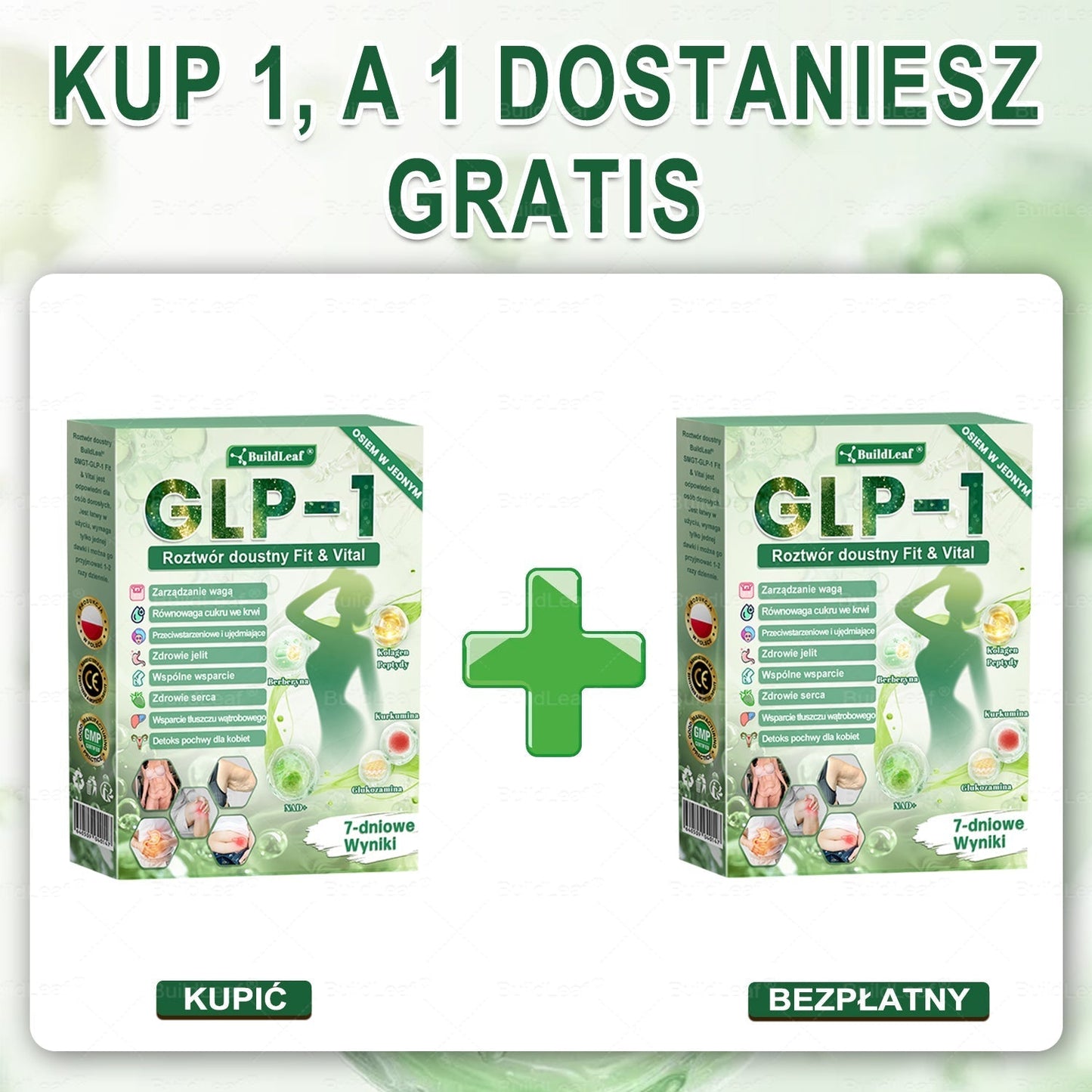 Oficjalny sklep Polska | ☘️BuildLeaf® GLP-1 8-w-1 Fit & Vital Rozwiązanie (Jednorazowe dziennie, widoczne zmiany w ciągu 7 dni) ✅ Otyłość, zdrowie sercowo-naczyniowe, cukrzyca, bezdech senny, zdrowie jelit, problemy ze stawami i inne.