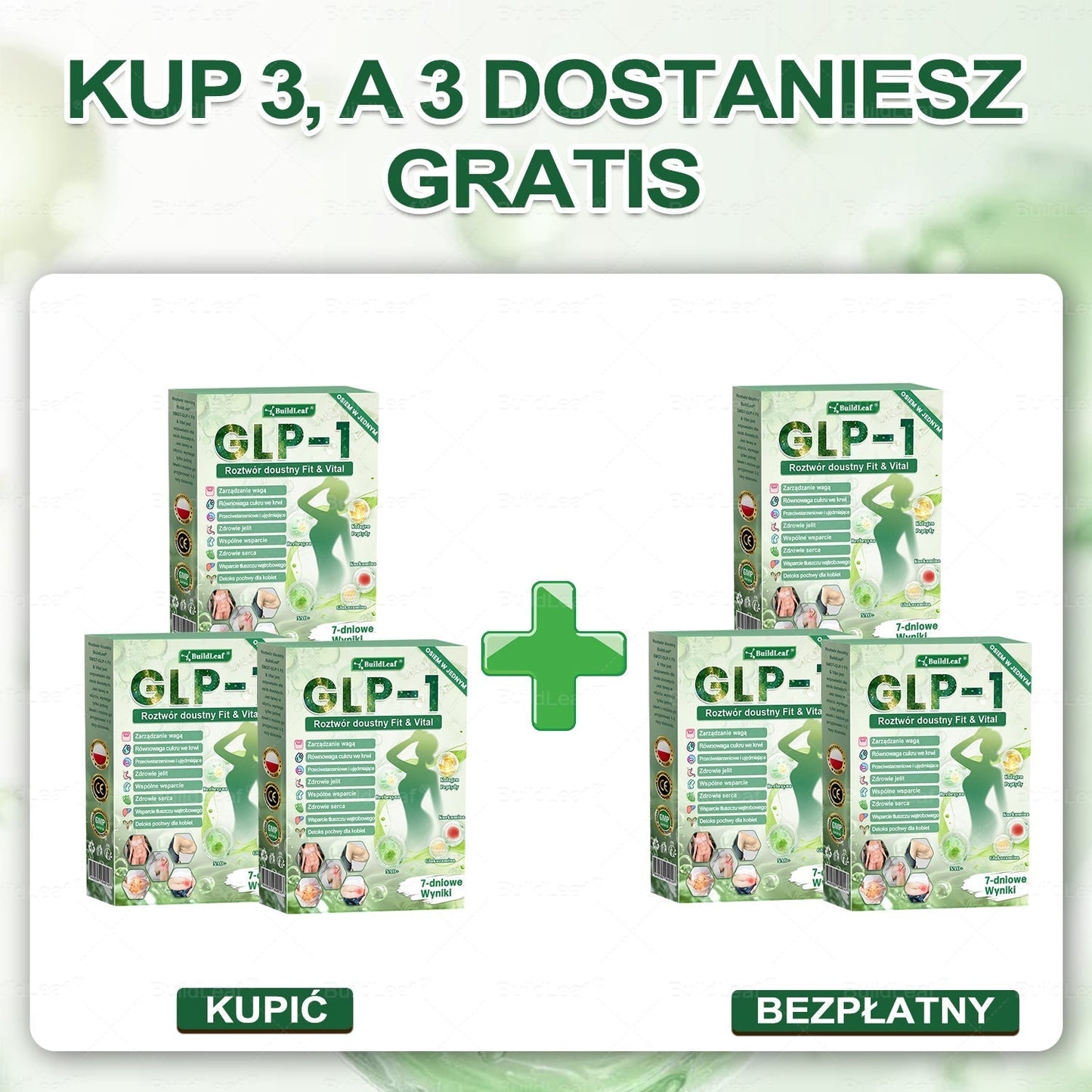 Oficjalny sklep Polska | ☘️BuildLeaf® GLP-1 8-w-1 Fit & Vital Rozwiązanie (Jednorazowe dziennie, widoczne zmiany w ciągu 7 dni) ✅ Otyłość, zdrowie sercowo-naczyniowe, cukrzyca, bezdech senny, zdrowie jelit, problemy ze stawami i inne.