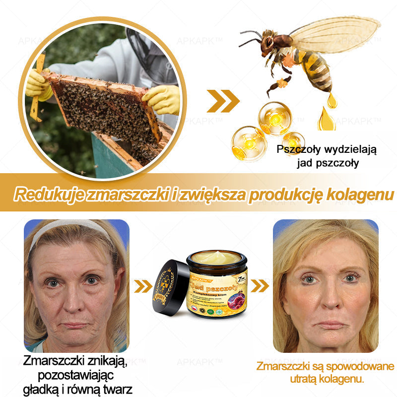 ΑPΚΑPK™ Jad Pszczoły Kompleksowy Krem🥇🥇pomaga w leczeniu problemów skórnych, takich jak: zmarszczki, blizny, plamy pigmentacyjne, rozstępy, trądzik, łuszczyca, egzema, zmiany skórne, podrażnienia, stany zapalne i inne problemy skórne🔥