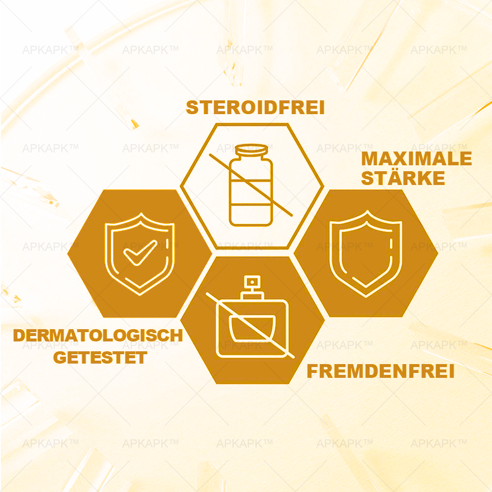 Hergestellt in Deutschland ✨APKAPK® Bienengift Hautregenerations creme – Anti-Aging, Feuchtigkeitsspendend, Hautreparatur, Hautbildverbesserung, Akne- und Pigmentfleckenbehandlung, Warzen- und Muttermalentfernung, Linderung bei Psoriasis