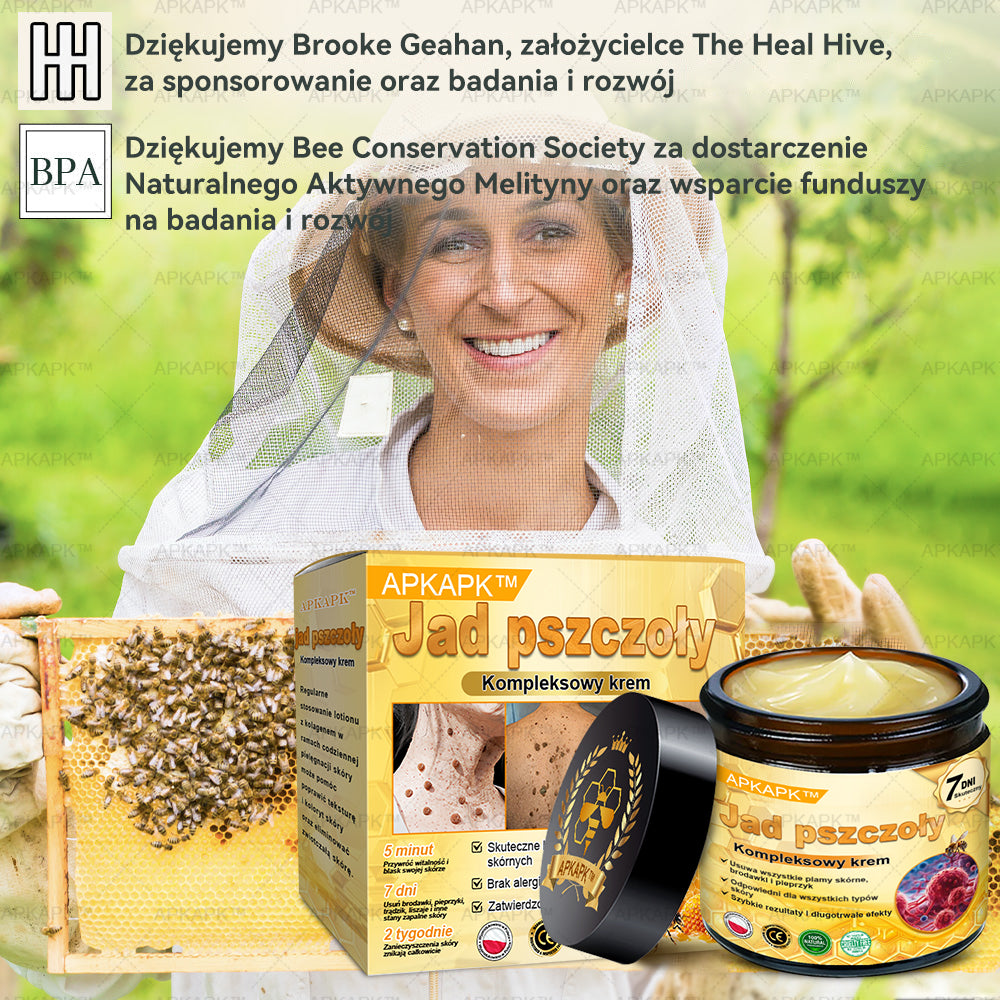 ΑPΚΑPK™ Jad Pszczoły Kompleksowy Krem🥇pomaga w leczeniu problemów skórnych, takich jak: zmarszczki, blizny, plamy pigmentacyjne, rozstępy, trądzik, łuszczyca, egzema, zmiany skórne, podrażnienia, stany zapalne i inne problemy skórne🔥